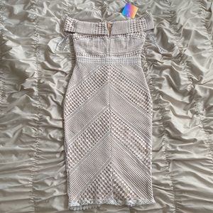 MISSGUIDED Bardot Midi Dress off the Shoulders
